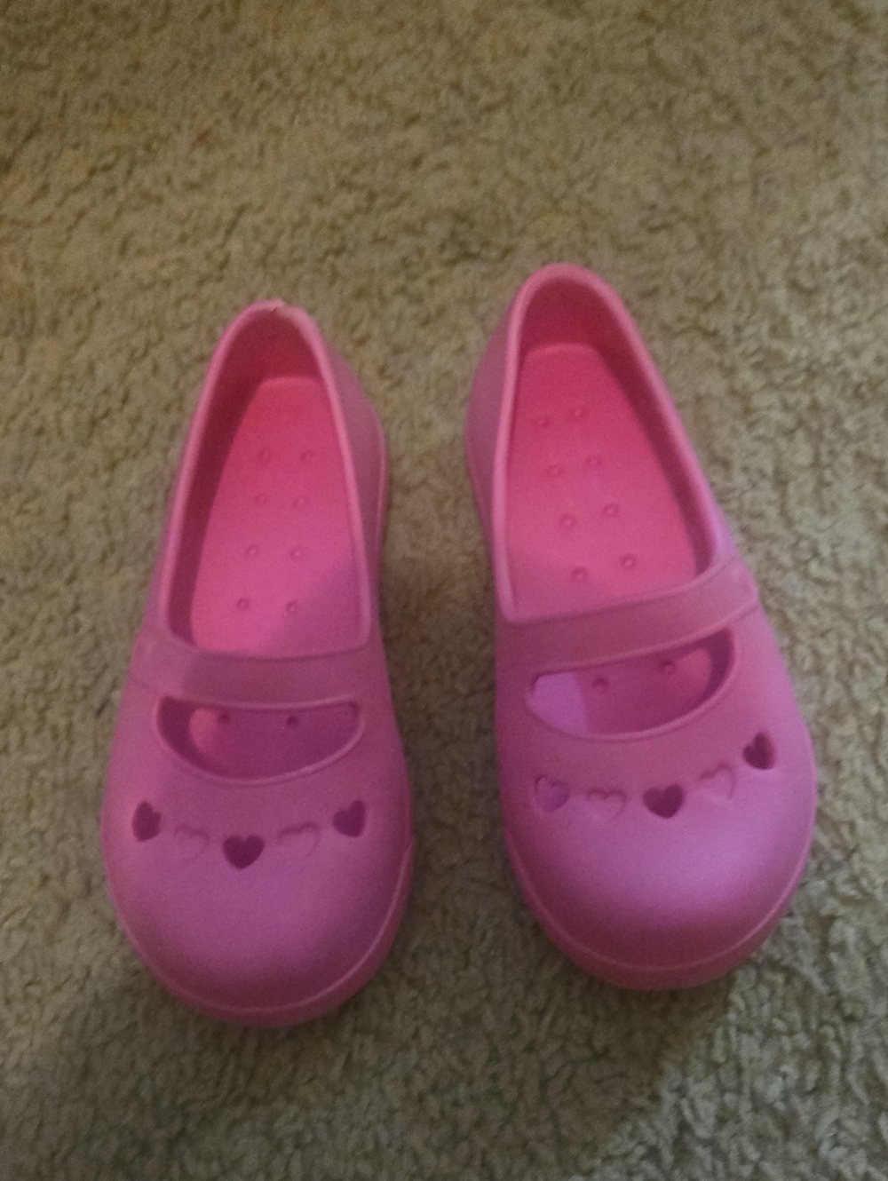 Girls' Pink Heart Foam Kids Shoes